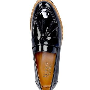 Condition: Excellent Used | Size 8.5 Wide | Franco Sarto Chunky Loafers in Navy